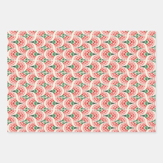 Snowflakes en schildpadden, kerstschroefset inpakpapier vel (Voorkant 2)