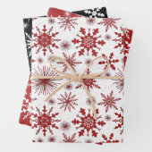 Snowflakes en snoepjes voor feestdagen inpakpapier vel (In situ)