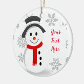 Snowflakes en Snowman-Ornament voor kerstbomen Keramisch Ornament (Links)