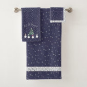 Snowflakes en Snowmen Bad Handdoek (Insitu)
