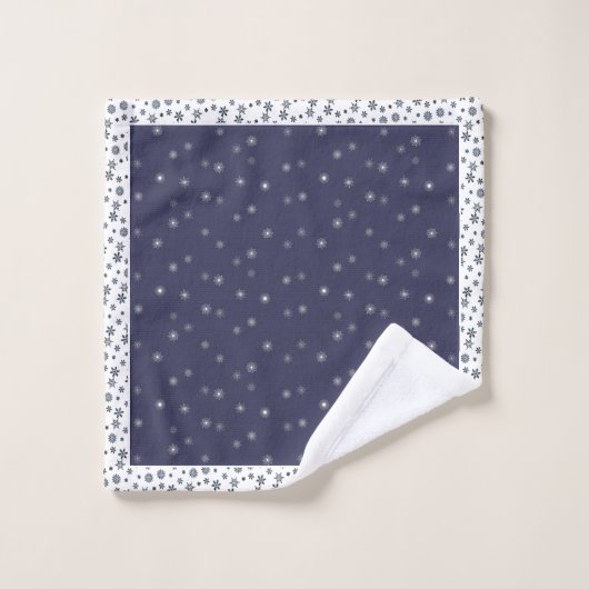 Snowflakes en Snowmen Bad Handdoek (Wasdoekje)