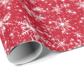 Snowflakes en spaarpjes naadloos patroon cadeaupapier (Rol Hoek)