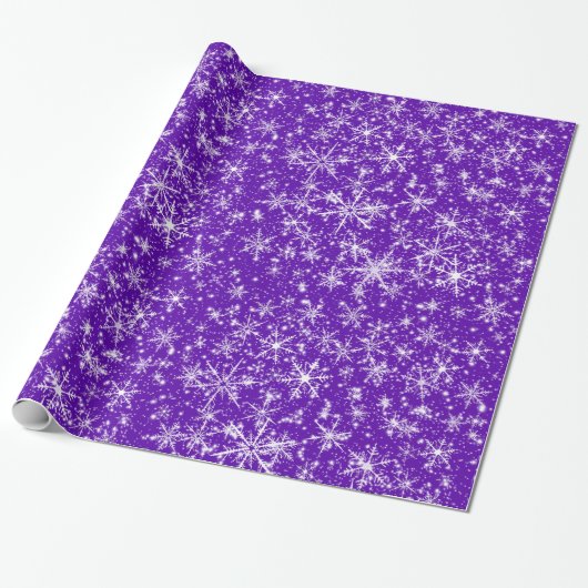Snowflakes en spaarpjes naadloos patroon cadeaupapier (Uitgerold)