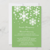 Snowflakes en sterweddenschap, uitnodiging voor gr (Voorkant)