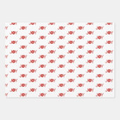 Snowflakes en vrolijk kerstpatroon inpakpapier vel (Voorkant 3)