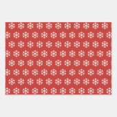 Snowflakes en vrolijk kerstpatroon inpakpapier vel (Voorkant 2)