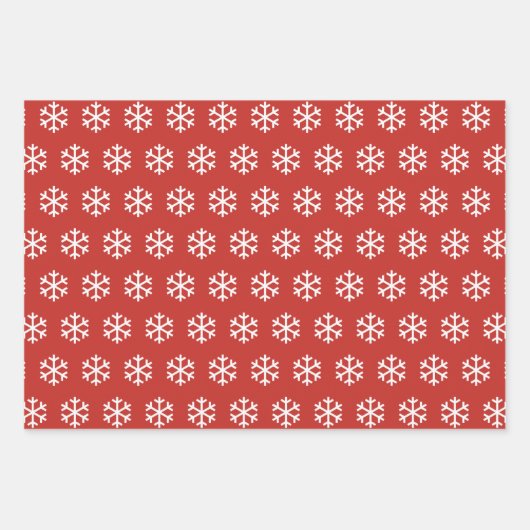 Snowflakes en vrolijk kerstpatroon inpakpapier vel (Voorkant 2)