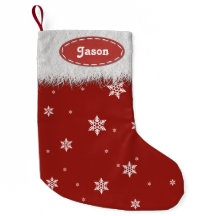 Snowflakes en witte bont - kerstkousen