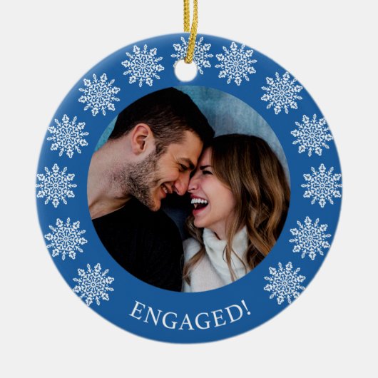 Snowflakes Engaged Ornament (Voorkant)