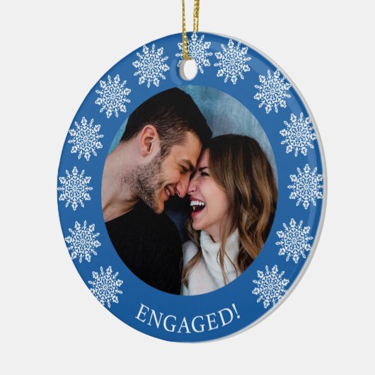 Snowflakes Engaged Ornament (Links)