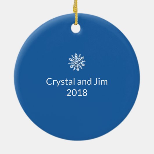 Snowflakes Engaged Ornament (Achterkant)