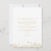 Snowflakes Fake Gold Effect First Merry Kerstry Bedankkaart (Achterkant)