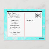 Snowflakes familiekaart voor fijne kerst briefkaart (Achterkant)