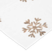 Snowflakes Faux Gold Glitter Diamonds kerstmis Tafelkleed (Gekanteld)