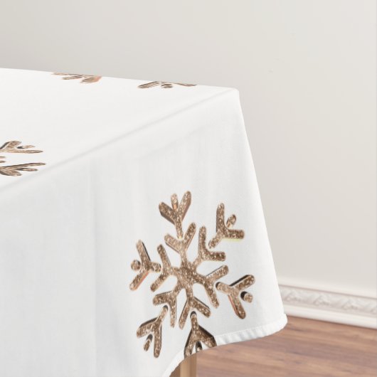 Snowflakes Faux Gold Glitter Diamonds kerstmis Tafelkleed (Voorbeeld)