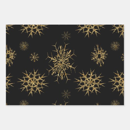 Snowflakes Festive Holiday Inpakpapier Vel (Voorkant 2)