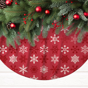Snowflakes Festive Red White-kerstpatroon Kerstboom Rok