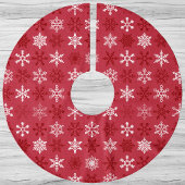 Snowflakes Festive Red White-kerstpatroon Kerstboom Rok