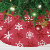 Snowflakes Festive Red White-kerstpatroon Kerstboom Rok