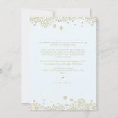 Snowflakes First Merry Christmas Fake Golden Bedankkaart (Achterkant)