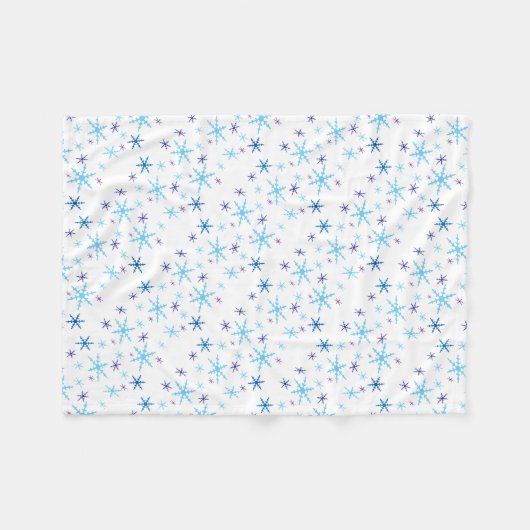 Snowflakes Fleece Blanket (Voorkant (Horizontaal))