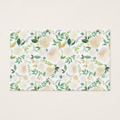 Snowflakes Floral Gold Baby shower Diaper Raffle Visitekaartje (Achterkant)