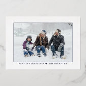 Snowflakes foto echt folie feestdagenkaart (Voorkant)