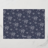 Snowflakes foto echt folie feestdagenkaart (Achterkant)