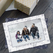 Snowflakes foto echt folie feestdagenkaart