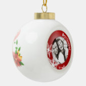 Snowflakes Foto gepersonaliseerd kerstversiering Keramische Bal Ornament (Links)