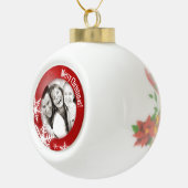 Snowflakes Foto gepersonaliseerd kerstversiering Keramische Bal Ornament (Rechts)