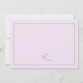 Snowflakes Foto Lijst Roze geboorteaankondiging Kaart (Achterkant)