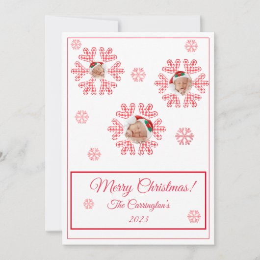 Snowflakes Foto van Merry Kerstmis (Voorkant)