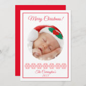 Snowflakes Foto van Merry Kerstmis (Voorkant / Achterkant)