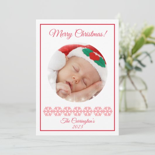 Snowflakes Foto van Merry Kerstmis (Staand voorkant)