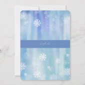 Snowflakes Fotoaankondiging Kaart (Achterkant)