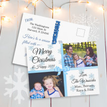 Snowflakes, foto's van de prettige kerstfamilie