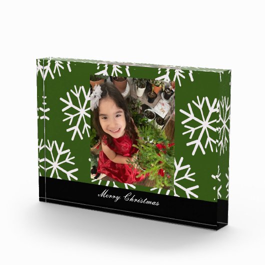 Snowflakes-fotoscript voor Merry Kerstmis Fotoblokken (Rechts)