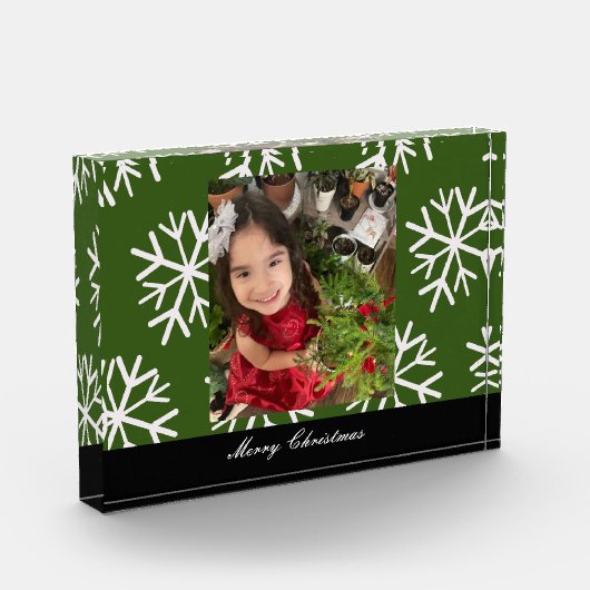 Snowflakes-fotoscript voor Merry Kerstmis Fotoblokken (Links)