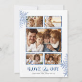 Snowflakes Fotosjabloon Blauw ID846 Aankondiging (Voorkant)