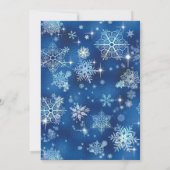 Snowflakes Fotosjabloon Blauw ID846 Aankondiging (Achterkant)