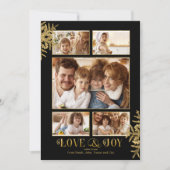 Snowflakes Fotosjabloon Blk/Gld ID846 Aankondiging (Voorkant)