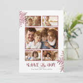  Snowflakes Fotosjabloon Red ID846 Aankondiging (Staand voorkant)