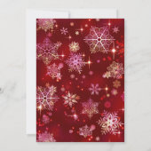  Snowflakes Fotosjabloon Red ID846 Aankondiging (Achterkant)