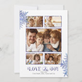  Snowflakes Fotosjabloon Violet ID846 Aankondiging (Voorkant)