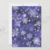  Snowflakes Fotosjabloon Violet ID846 Aankondiging (Achterkant)