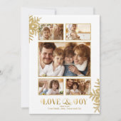 Snowflakes Fotosjabloon Wht/Gld ID846 Aankondiging (Voorkant)