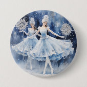 Snowflakes from The Nutcracker Ballet Ronde Button 7,6 Cm (Voorkant)