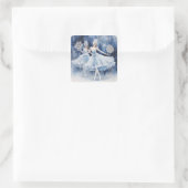 Snowflakes from The Nutcracker Ballet Vierkante Sticker (Tas)