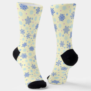 Snowflakes Geel pasta Geel Elegant Stijlvol Sokken